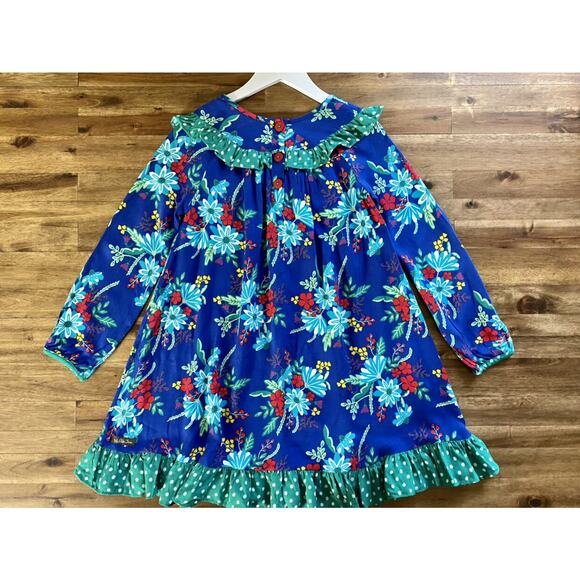 Matilda Jane Choose Your Own Path Blue Green Floral Merry & Bright Dress 10 - Picture 7 of 10